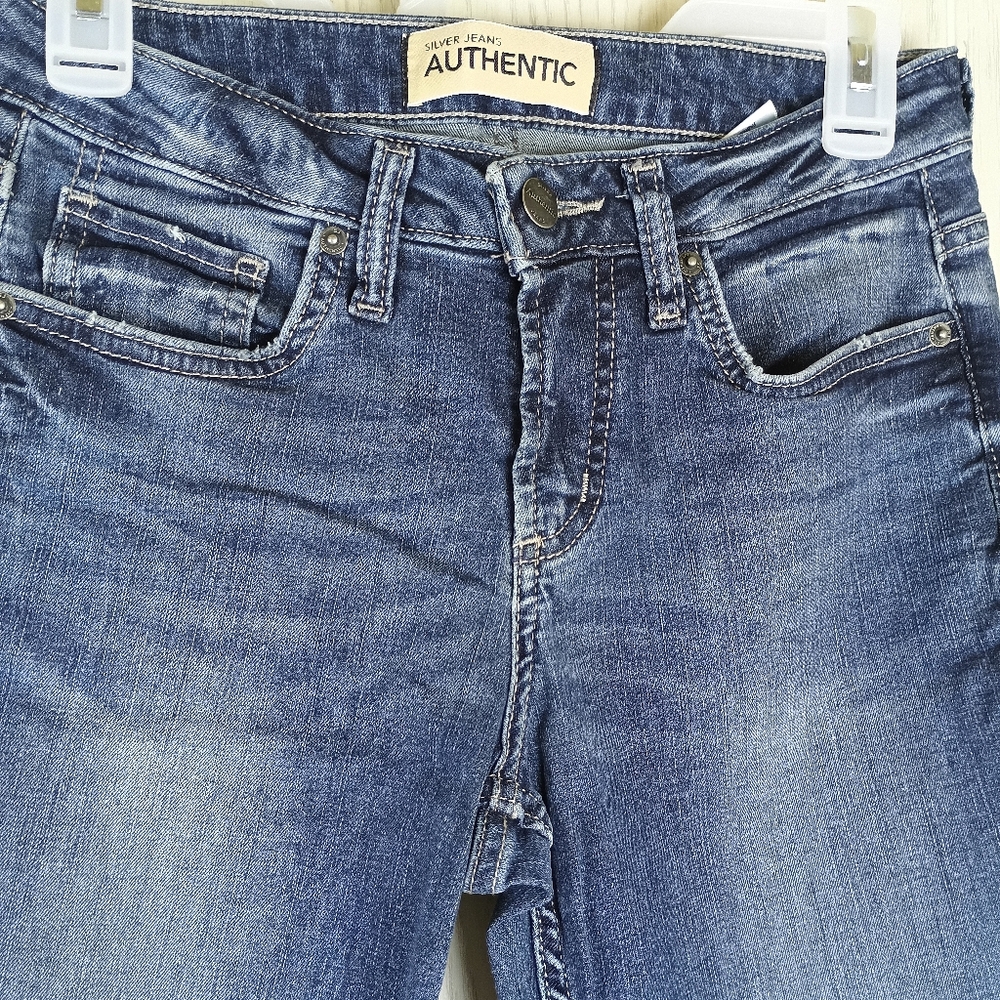 Silver Jeans The Curvy Mid Skinny size 6/L 27 - Picture 4 of 15